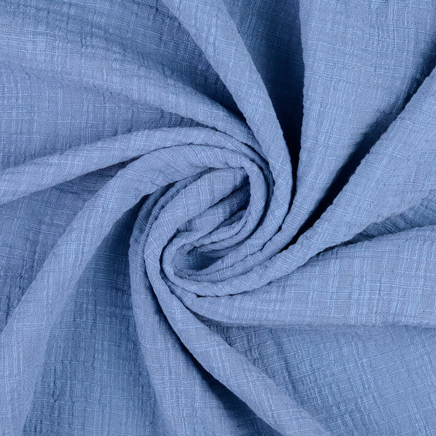 double gaze tissu Indigo slub 