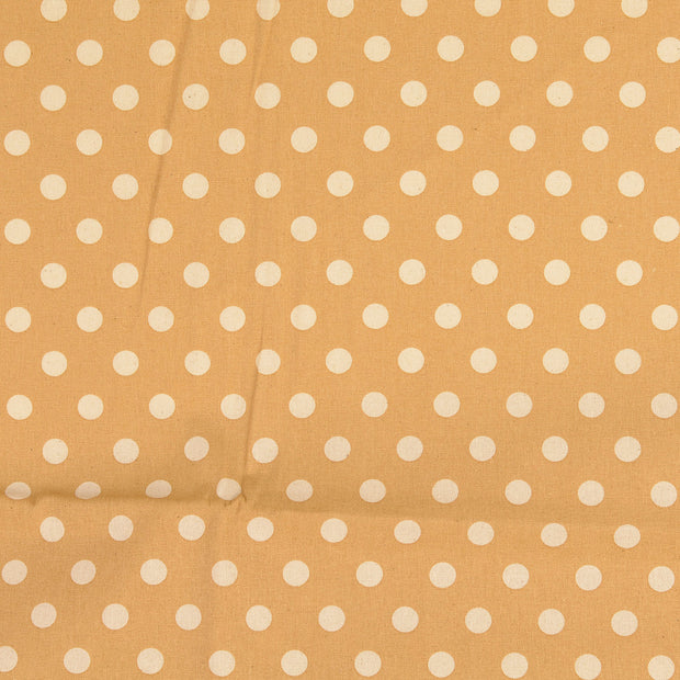 Cretonne tissu pois beige