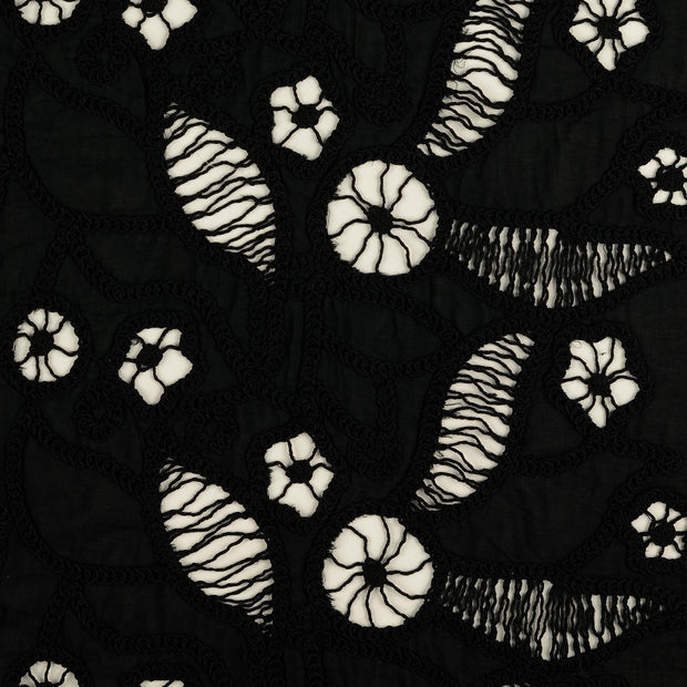 Spitze fabrik Blumen schwarz