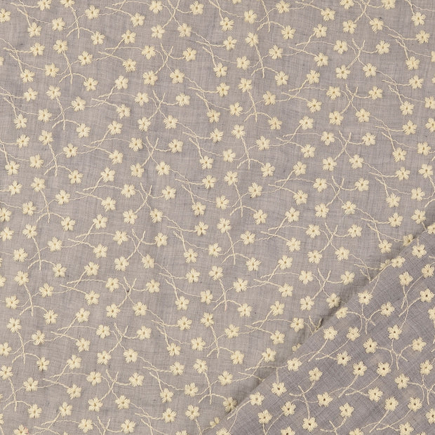  tissu fleurs brodé 
