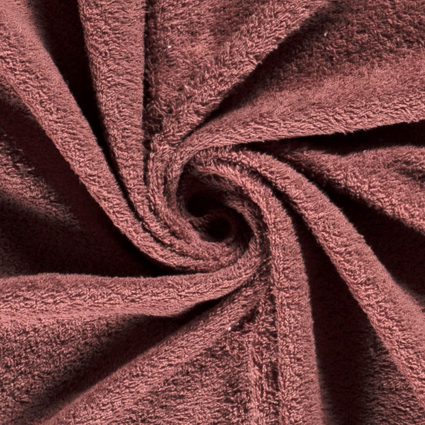 Frotté tissu Vieux rose mat 