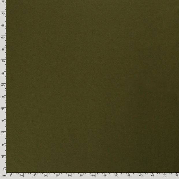 Sergé tissu Unicolore Vert kaki
