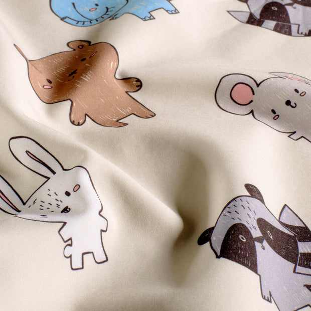 Softshell fabric Animals Beige