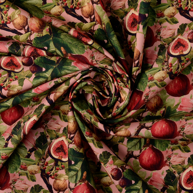 Popeline de Coton tissu Vieux rose 