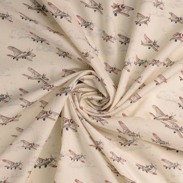 Cotton Poplin fabric Off White 