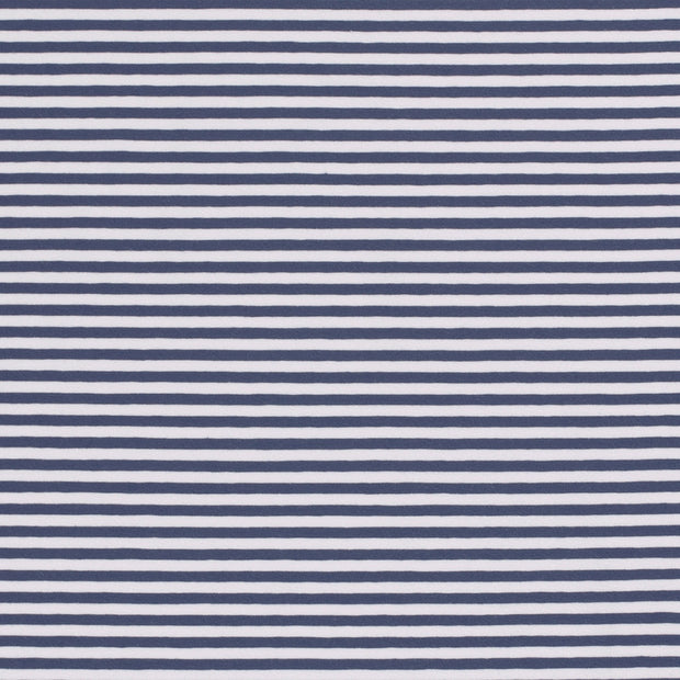 Cotton Jersey Yarn Dyed fabric Stripes Indigo