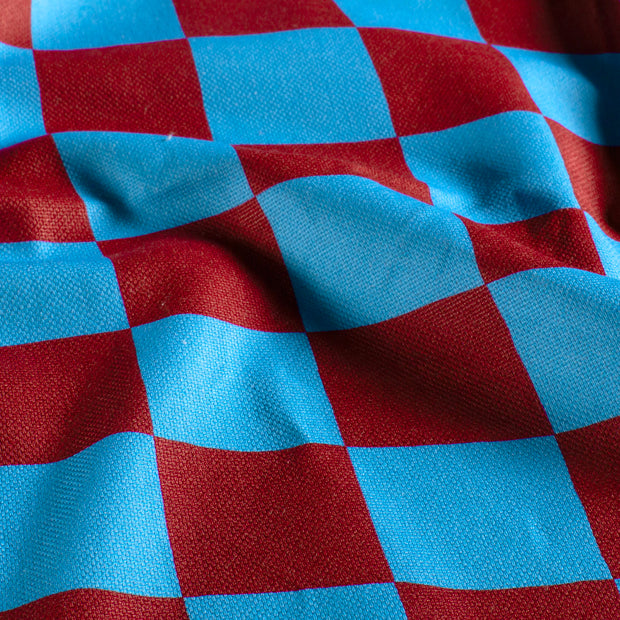 Panama tissu Carreaux Bleu Ciel