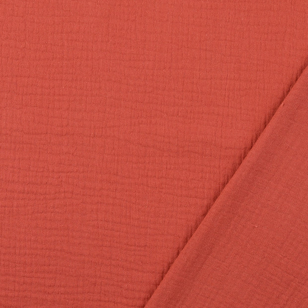 double gaze tissu Bois Rouge 