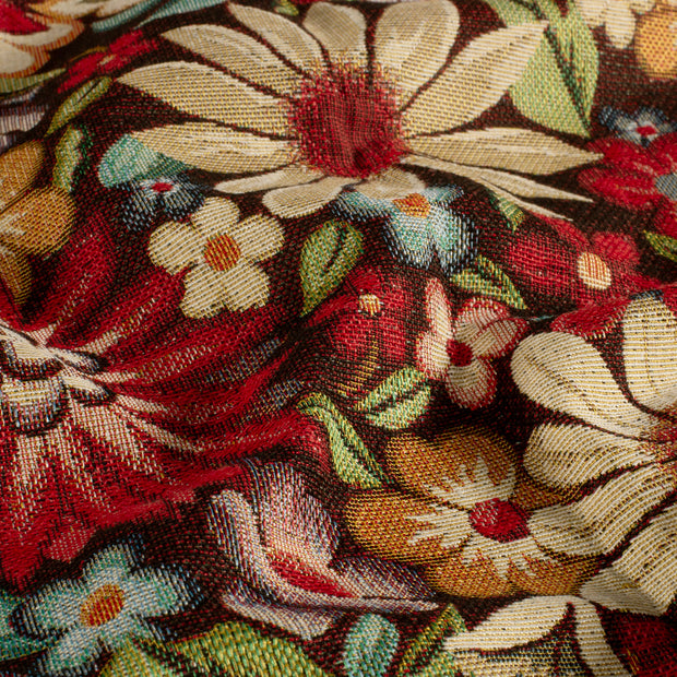 Gobelin fabric Flowers Red