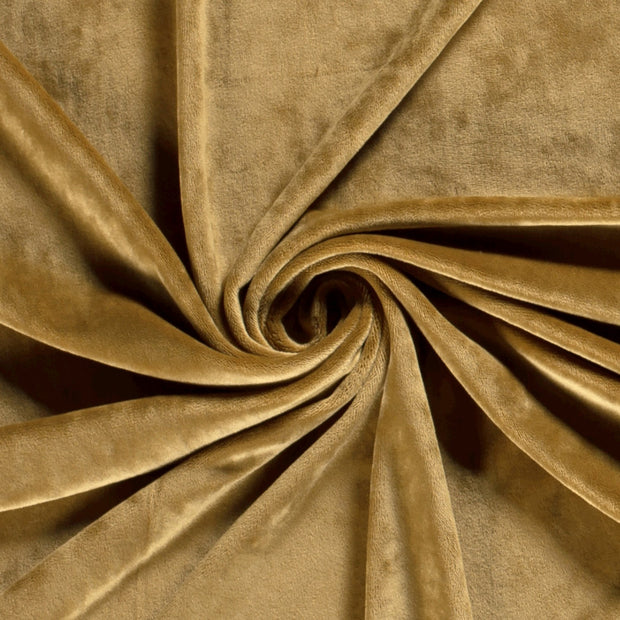 Velours tissu Unicolore Ocre