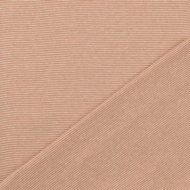 Bord Cote Fil Teint tissu Noix de Muscade 