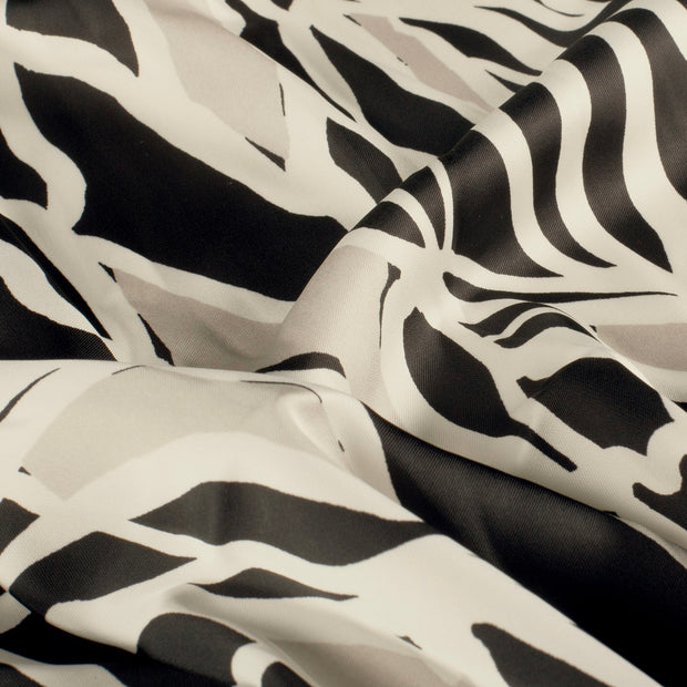 Satin Duchesse fabrik Abstrakt Schwarz