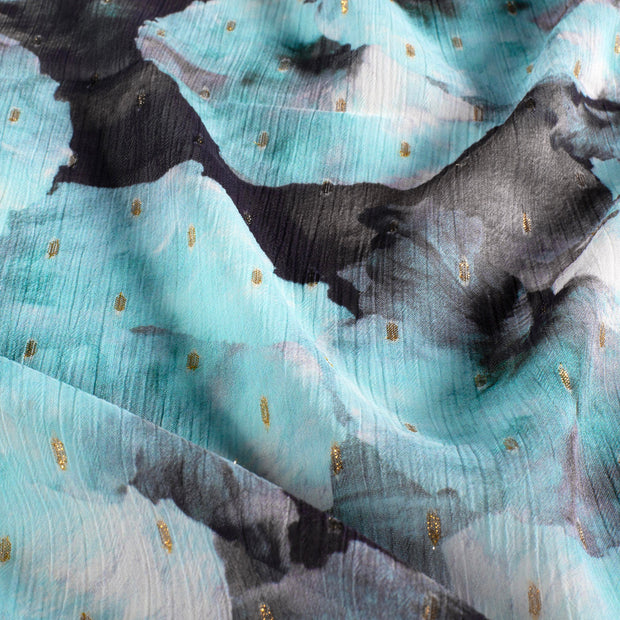 Chiffon fabrik Glitter Altes Grün