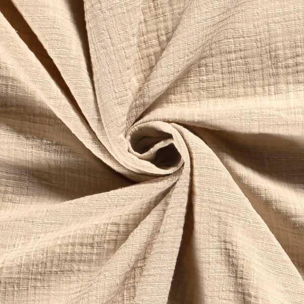 double gaze tissu Beige mat 
