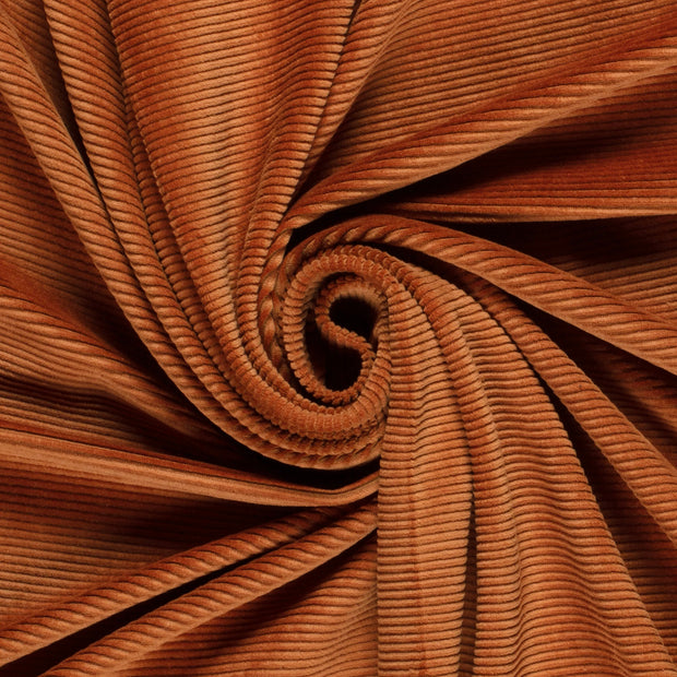 Nicky Velours Rib tissu Brique mat 
