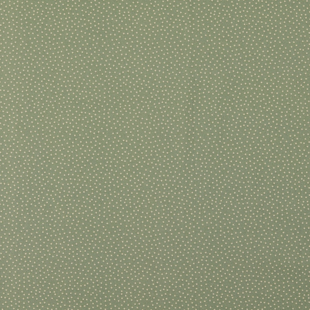 Cotton Poplin fabric Dots Mint