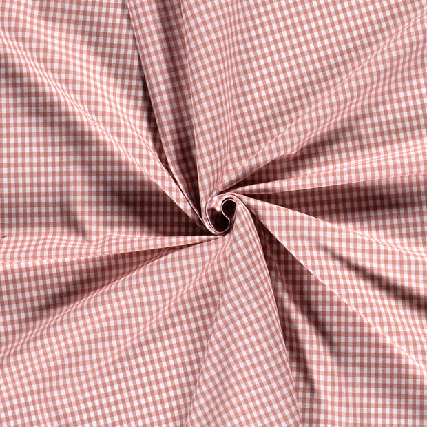 Popeline de Coton tissu Rose mat 