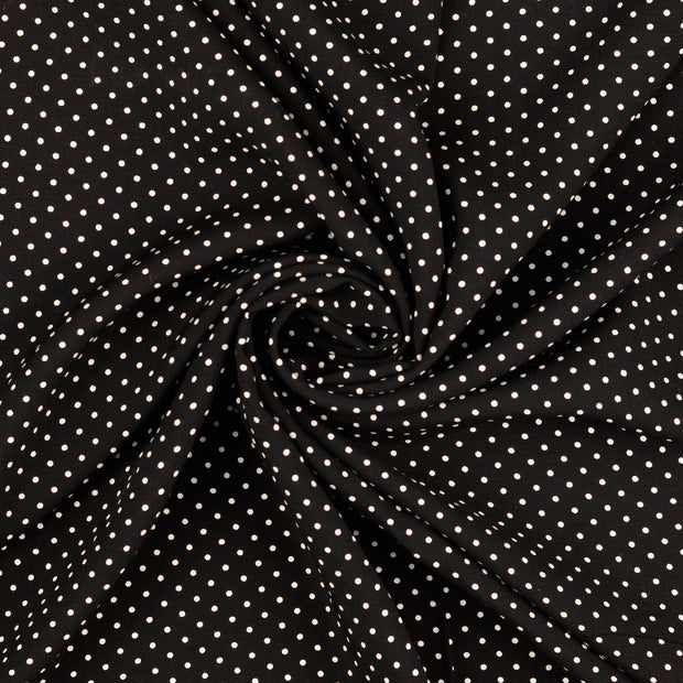 Viscose Poplin fabrik schwarz bedruckt 