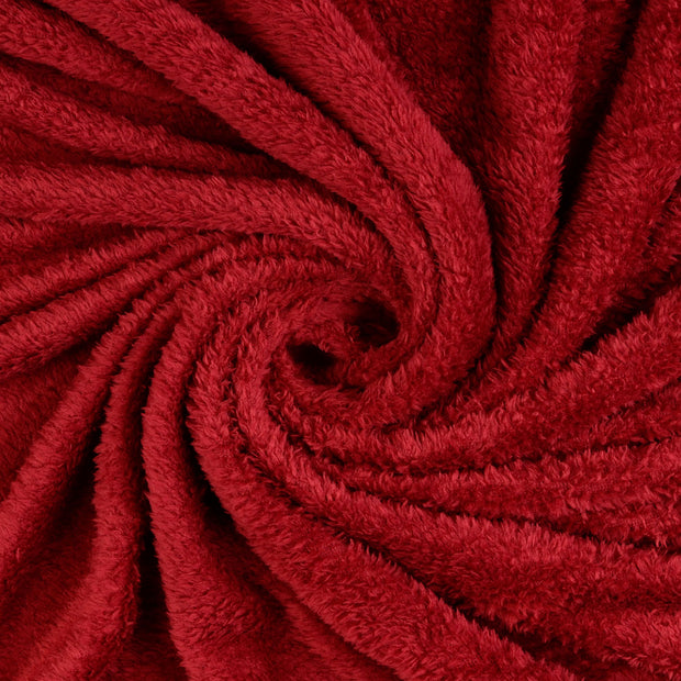 Polaire Doudou tissu bordeaux 