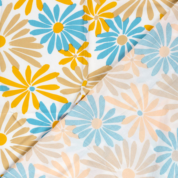 Bamboo Poplin fabric Flowers printed 