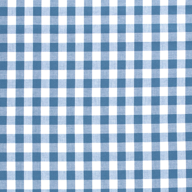 Baumwolle Popeline fabrik Karo's Indigoblau