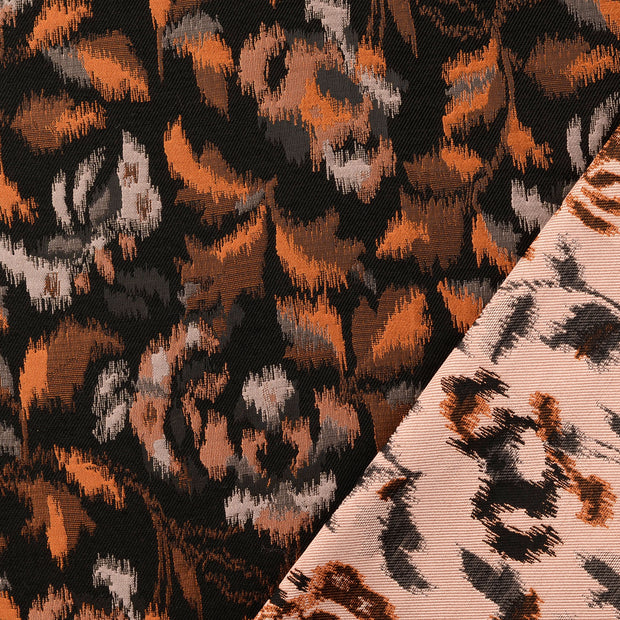Jacquard fabrik orange garngefärbt 