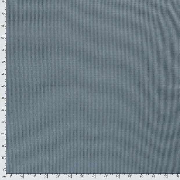 Knitted Waffle fabric Unicolour Steel Blue