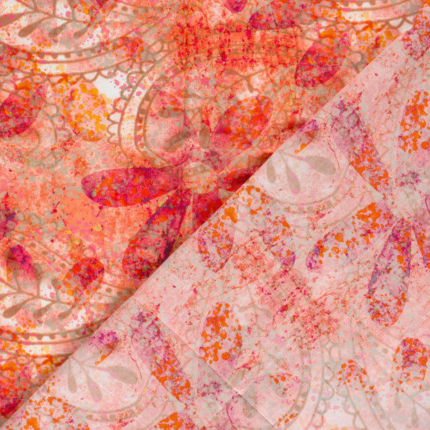 Voile fabrik Paisley digital bedruckt 