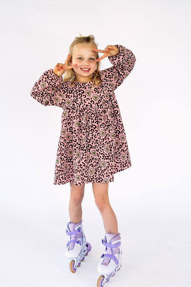 Double gaze tissu Panther Rose clair