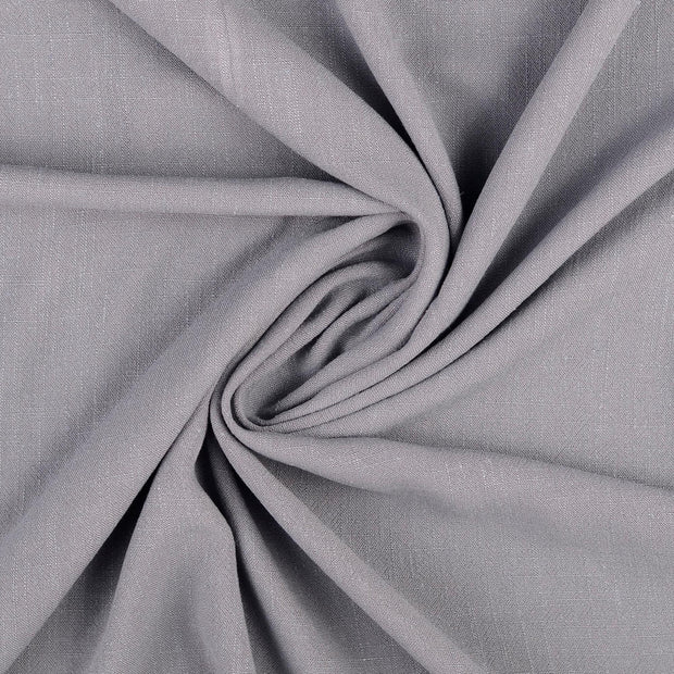 Viscose Lin Chaine et Trame tissu gris mat 