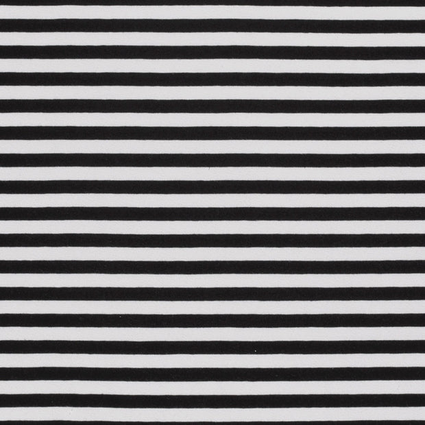 Cotton Jersey Yarn Dyed fabric Stripes Black