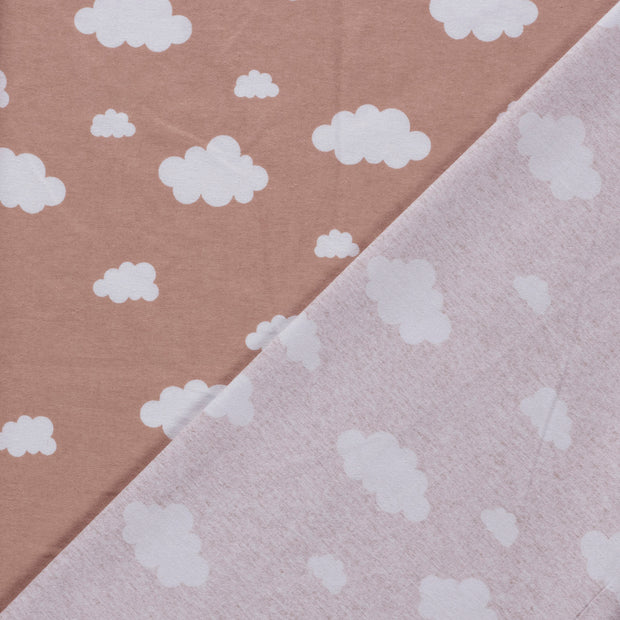 Flannel fabric Clouds printed 