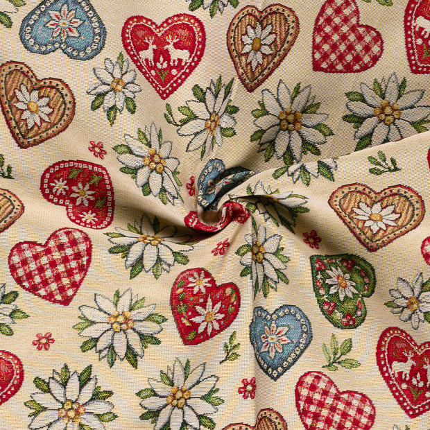 Gobelin tissu Beige jacquard 