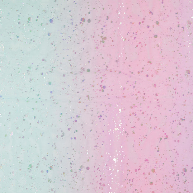 tulle tissu arc-en-ciel multicolore