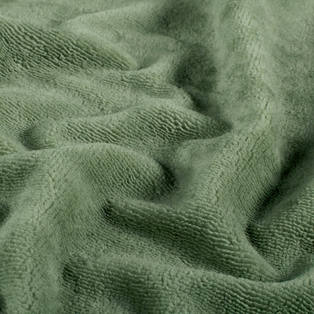 Bamboo Fleece fabric Unicolour Olive Green
