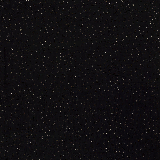 Muslin fabric Black matte 