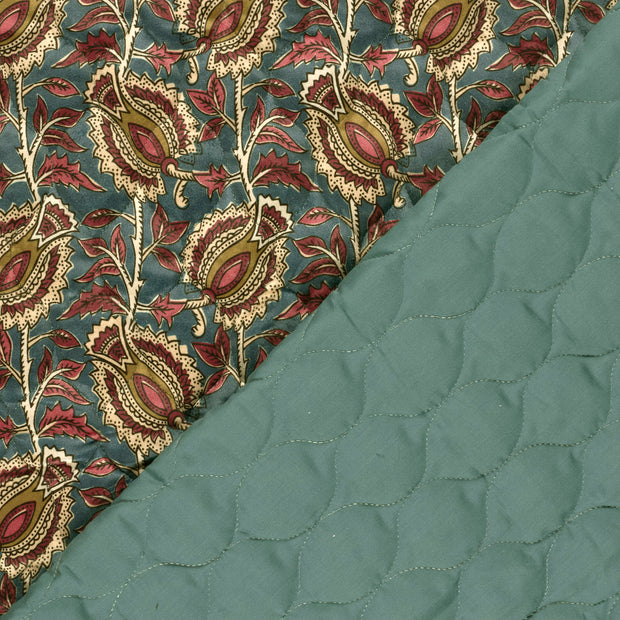 Velours tissu fleurs imprimé 