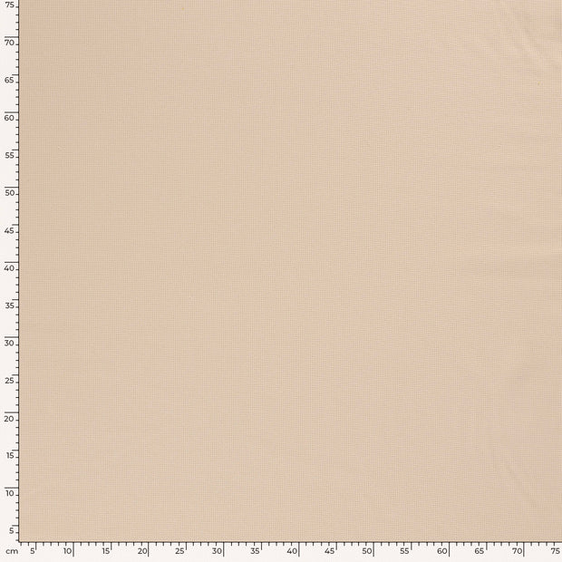 Knitted Waffle fabric Unicolour Beige