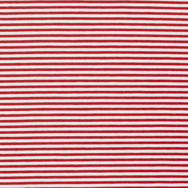 Cotton Jersey Yarn Dyed fabric Stripes Red
