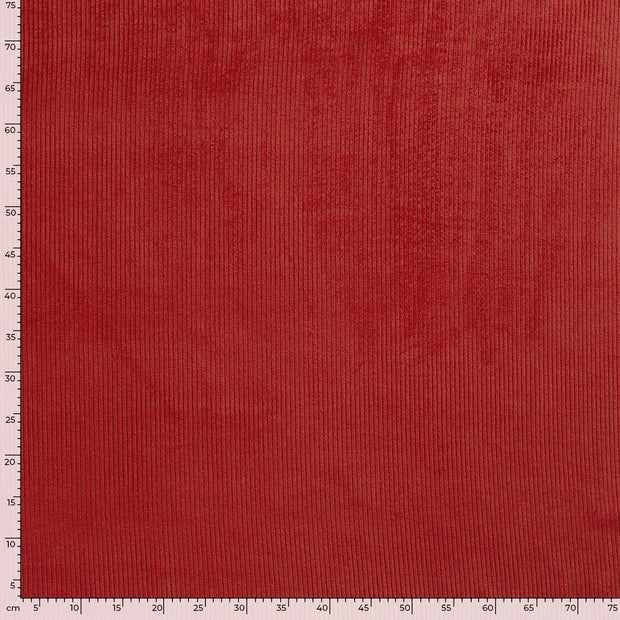 Velours Côtelé 4.5w tissu Unicolore Rouge