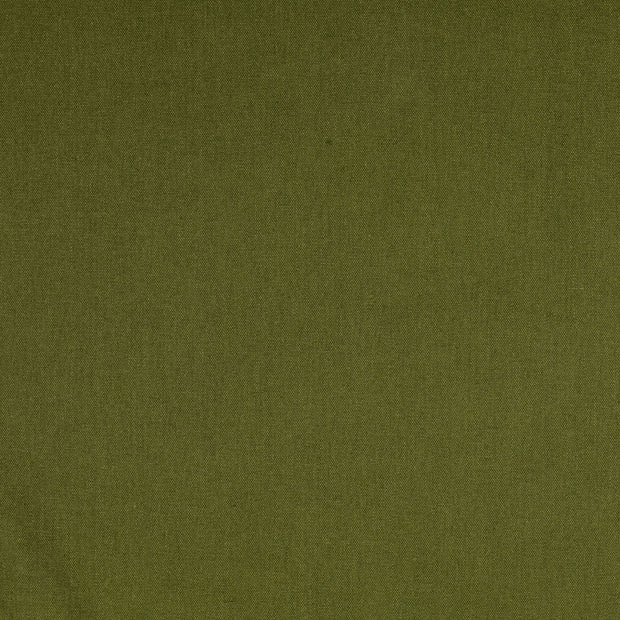 Viscose Lin Chaine et Trame tissu Unicolore Vert kaki