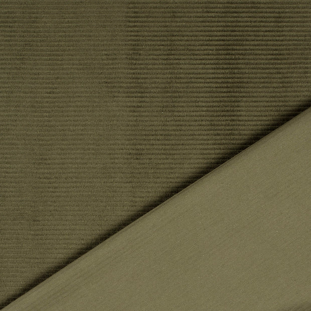 Velours Côtelé 4.5w tissu Vert kaki 