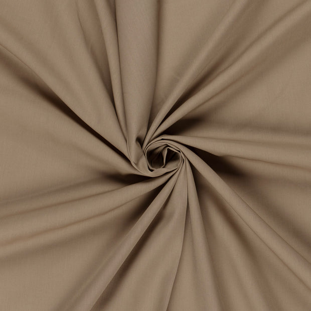 Cotton Poplin GOTS organic fabric Taupe Grey 