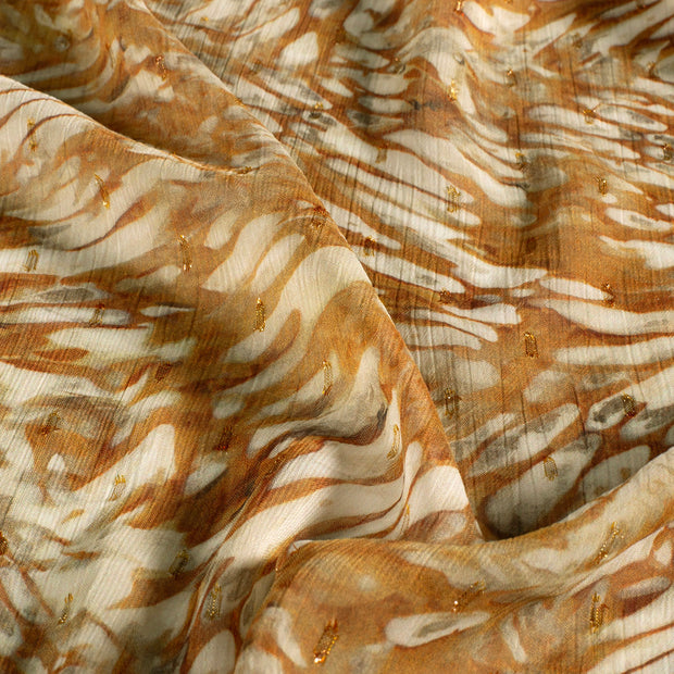 Chiffon fabrik Glitter Orange
