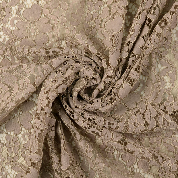 Lace fabric Beige matte 