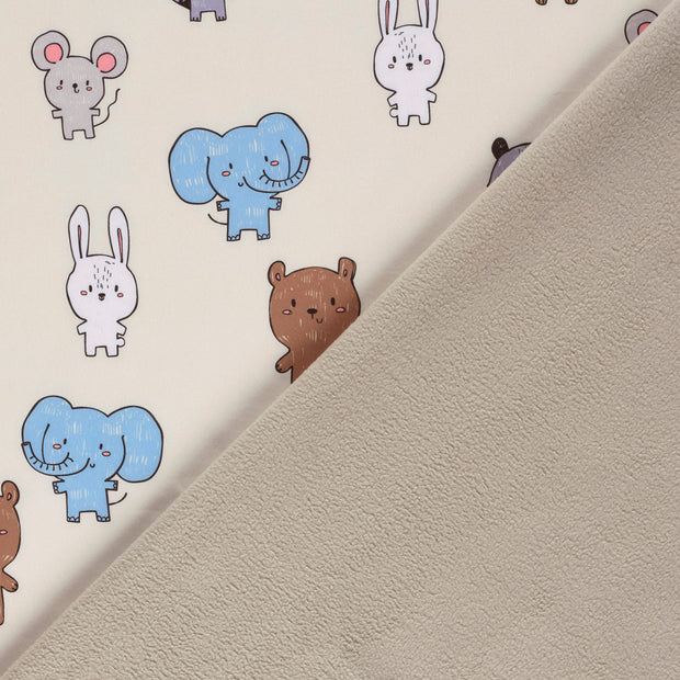 Softshell fabric Animals digital printed 