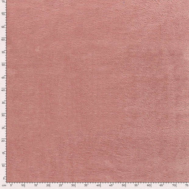 Bamboo Fleece fabric Unicolour Old Pink