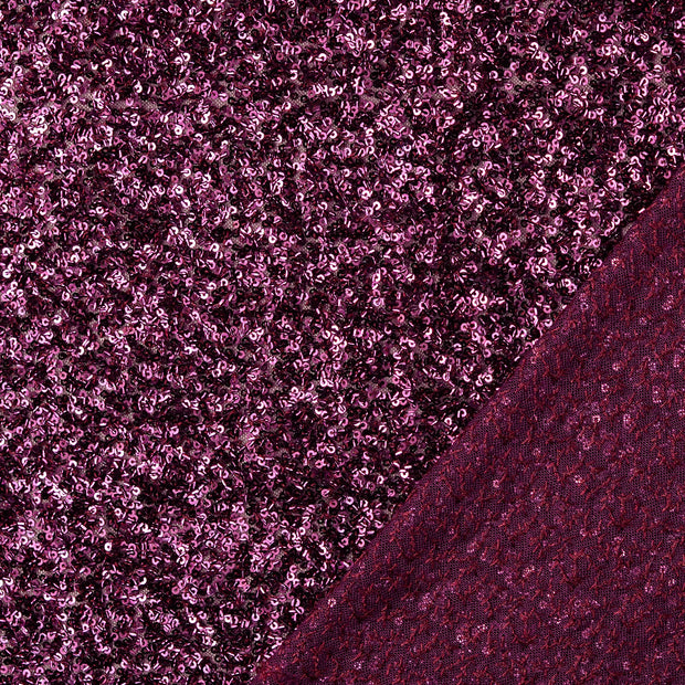 Maille tissu Magenta Paillettes 
