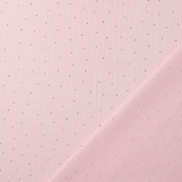 Woven Polyester fabric Light Pink yarn dyed 