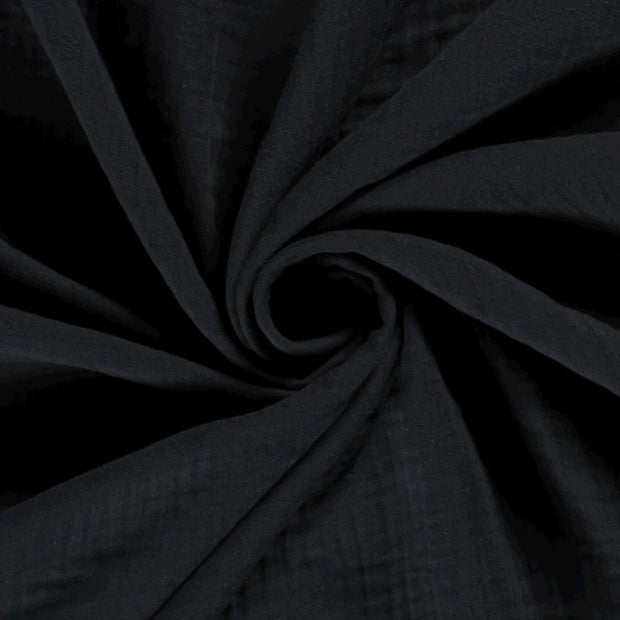 Muslin Triple Layer fabric Unicolour Navy